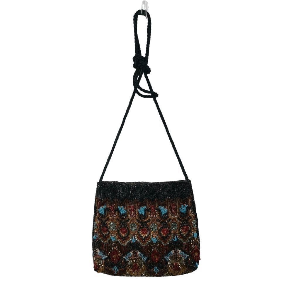 Rare Vintage Gucci Collector Multicolored Beaded Floral Bag | Circa 1980s - Picture 2 of 5